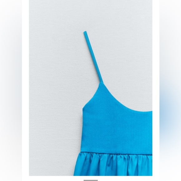 Zara DRESS WITH RIBBED TRIM - Picture 7 of 8